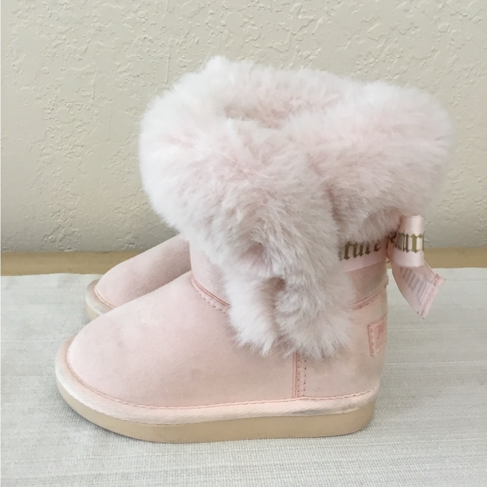 Juicy Couture Pink Fur Boots king Todd 6 month